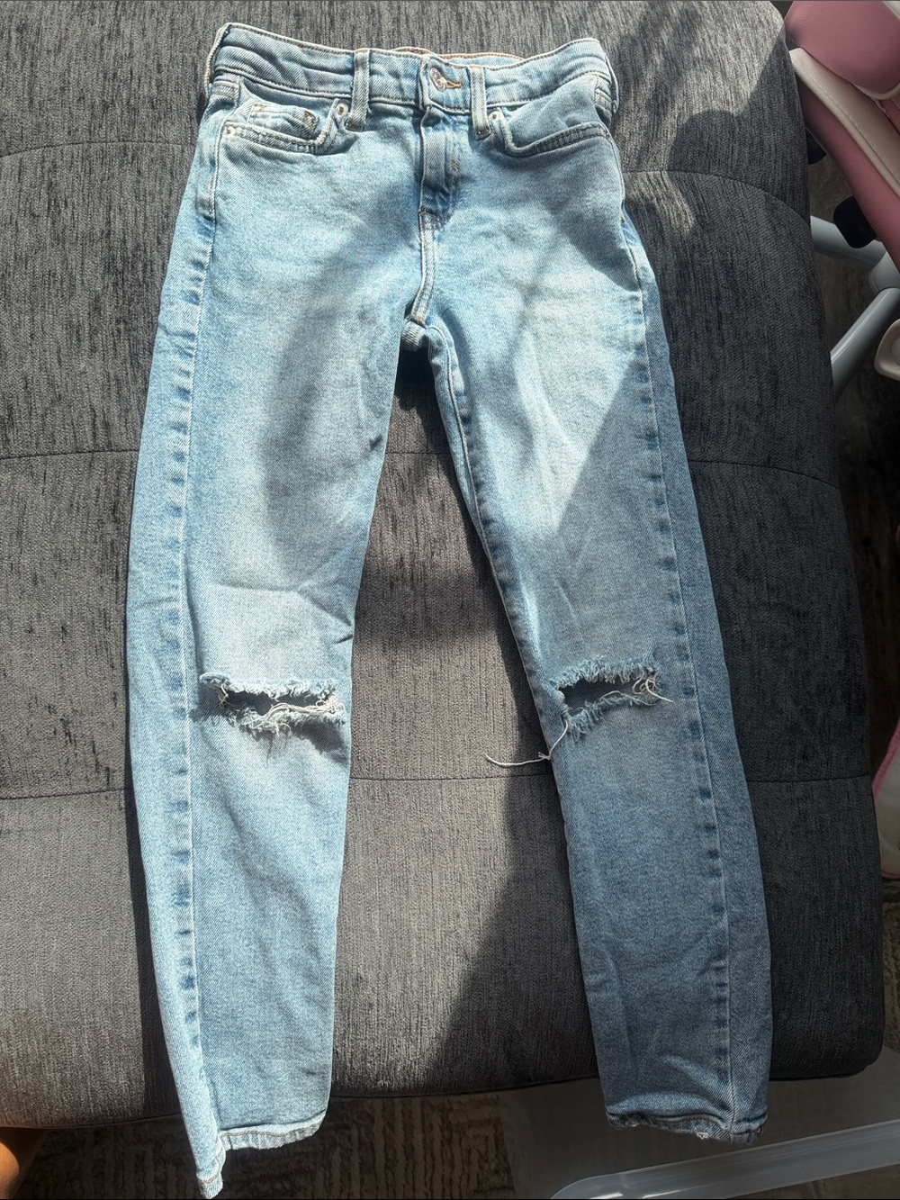 Light Blue Distressed Jeans